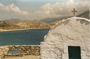 Looking over the bay, towards Amorgos, Greece