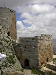 View of Krak des Cheveliers, an awesome castle in Syria