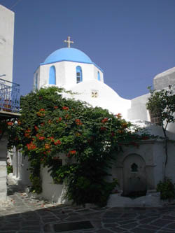 One of the churches in Parikia, Paros, Greece