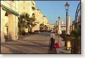 The brick lined promenade at Queensway Quay, Gibraltar