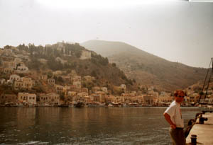 Overlooking Symi Town, in Greece