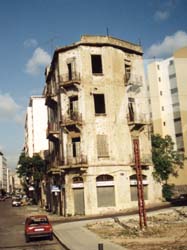 Unrepaired building in Beiruit, Lebanon